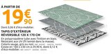 Tapis d’extérieur réversible 120 x 170 cm - Mr.Bricolage à Garges-lès-Gonesse Tapis d’extérieur réversible 120 x 170 cm en promo chez Mr.Bricolage Garges-lès-Gonesse à 19,90 €