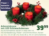 Adventskranz mit LED Echtwachskerzen Angebote bei Pflanzen Kölle Öhringen für 39,99 €