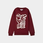 Sweat oversize manches longues bordeaux garçon en promo chez La Halle Sweat oversize manches longues bordeaux garçon dans le catalogue La Halle