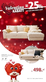 Couch im Polstermöbel Fischer Prospekt "Valentins-RABATT" mit 16 Seiten (Nürnberg)