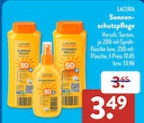 Sonnenmilch 30 im ALDI SÜD Prospekt Sonnenmilch 30 von Lacura im aktuellen ALDI SÜD Prospekt für 3,49 €