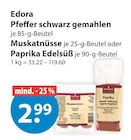 Pfeffer schwarz gemahlen von Edora im aktuellen V-Markt Prospekt für 2,99 €