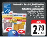 MSC Backfisch, Fischfrikadellen, Matjesfilets oder Heringsfilet Angebote von Nordsee bei E center Fürth für 2,79 €