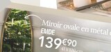 Miroir ovale en métal doré - EMDE en promo chez Ambiance & Styles Nantes à 139,90 €