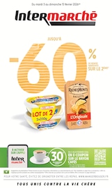 Catalogue Supermarchés Intermarché Contact en cours à Odeillo via et alentours, "JUSQU'À -60% DE REMISE IMMÉDIATE SUR LE 2ÈME", 12 pages, 03/02/2026 - 15/02/2026
