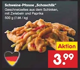 Aktuelle Schweinefleisch Angebote bei Netto Marken-Discount in Magdeburg Aktuelles Schweine-Pfanne „Schaschlik“ Angebot bei Netto Marken-Discount in Magdeburg ab 3,99 €