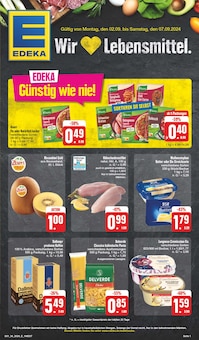 Aktueller EDEKA Prospekt "Wir lieben Lebensmittel!" Seite 1 von 24 Seiten