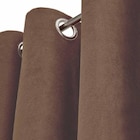 Rideau toile isolant thermique uni marron 140x260 cm en promo chez Décor Discount Onet-le-Château à 36,99 €