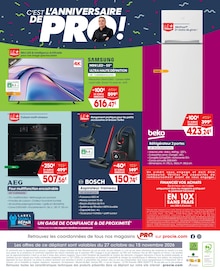 Catalogue PRO&CIE à Bidos cette semaine, valable du 27/10/2026 au 15/11/2026 Prospectus PRO&CIE à Bidos, "C'EST L'ANNIVERSAIRE DE PRO !", 2 pages de promos valables du 27/10/2026 au 15/11/2026
