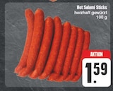 Hot Salami Sticks im EDEKA Prospekt Hot Salami Sticks von im aktuellen EDEKA Prospekt für 1,59 €