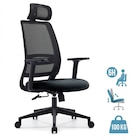 Promo Fauteuil de bureau OPEN - accoudoirs réglables - appuie-tête réglable - noir à 129,00 € dans le catalogue Bureau Vallée à Montrouge