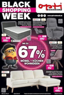 Aktueller Opti-Wohnwelt Prospekt (Werlte) Opti-Wohnwelt Prospekt "Black Shopping Week" mit Seiten (Werlte)