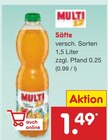 Aktuelles Säfte Angebot bei Netto Marken-Discount in Leverkusen ab 1,49 €