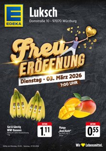 Bananen im EDEKA Prospekt "Aktuelle Angebote" mit 4 Seiten (Würzburg)