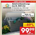 Metall Aufbewahrungsbox M, 400 Liter Angebote bei Netto Marken-Discount Melle für 99,99 €