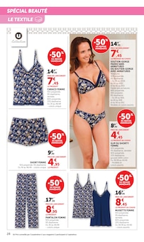 Promotion Nuisette Femme dans le prospectus Hyper U, valable du 01/09/2026 au 13/09/2026 Promo Nuisette Femme dans le catalogue Hyper U du moment à la page 28