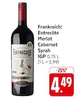 EDEKA Großostheim - Entrecôte Merlot Cabernet Syrah Angebot im Prospekt Entrecôte Merlot Cabernet Syrah bei EDEKA im Großostheim Prospekt für 4,49 €