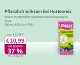 Hustenstiller Isländisch Moos Erwachsene Sirup im Angebot bei mea - meine apotheke in Düren Hustenstiller Isländisch Moos Erwachsene Sirup Angebote von Stilaxx bei mea - meine apotheke Düren für 10,99 €