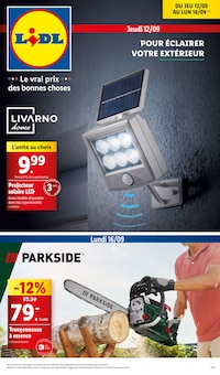 Prospectus Lidl de la semaine "Le vrai prix des bonnes choses" avec 1 pages, valide du 11/09/2024 au 14/09/2024 pour Chasse-sur-Rhône et alentours