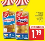 Sandwich American Style von GUT&GÜNSTIG für 1,19 € bei EDEKA im Angebot Sandwich American Style von GUT&GÜNSTIG im aktuellen EDEKA Prospekt
