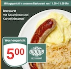 Bratwurst im Angebot bei GLOBUS in St. Ingbert Bratwurst Angebote von Globus Restaurant bei GLOBUS St. Ingbert für 5,00 €