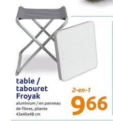 Action Ingrandes - Table / tabouret Promo Table / tabouret dans le catalogue Action "Petits prix, grands sourires" à Ingrandes