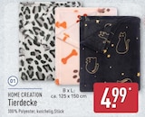 Tierdecke im ALDI Nord Prospekt Tierdecke von HOME CREATION im aktuellen ALDI Nord Prospekt für 4,99 €