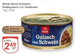 Aktuelles Schweine-, Rindergulasch oder Hackbraten Angebot bei GLOBUS in Bochum ab 2,49 €