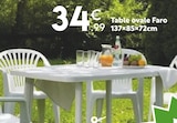 Table ovale Faro en promo chez Maxi Bazar Dunkerque à 34,99 €