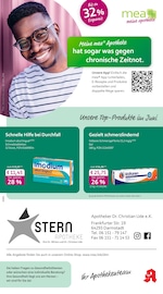 mea - meine apotheke Apotheken Prospekt der aktuellen Woche mit 4 Seiten, gültig von 01.06.2026 bis 30.06.2026, in Darmstadt und Umgebung Aktueller mea - meine apotheke Apotheken Prospekt in Darmstadt und Umgebung, "Unsere Juni-Angebote" mit 4 Seiten, 01.06.2026 - 30.06.2026