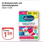 Farb- und Schmutzfangtücher im Angebot bei GLOBUS in Rüsselsheim Farb- und Schmutzfangtücher Angebote von Dr. Beckmann bei GLOBUS Rüsselsheim für 1,59 €