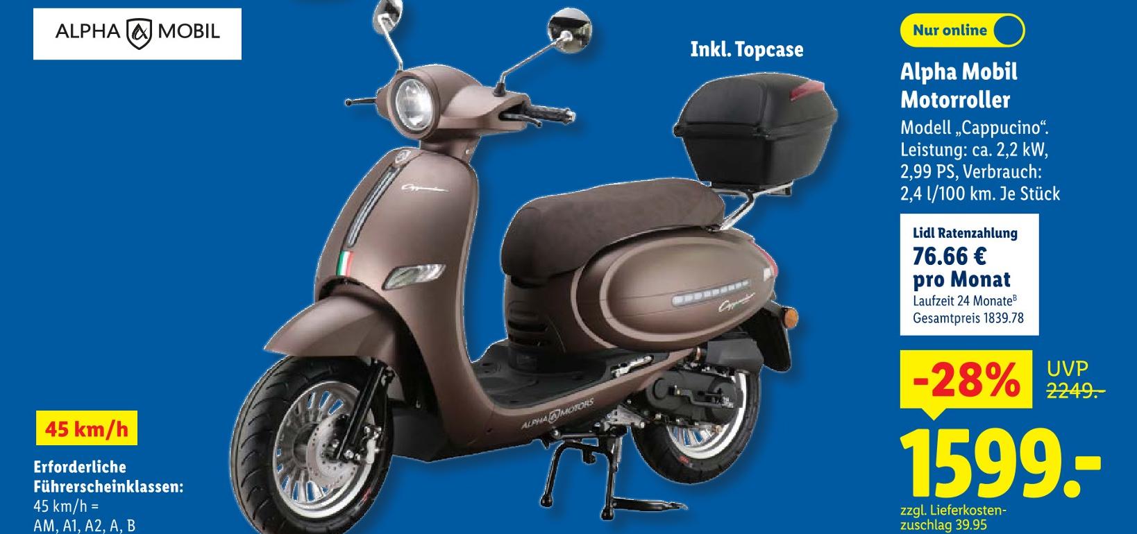 Motorrroller Modell Cappuccino