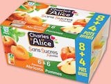 Compote sans sucre ajoutés pommes abricots - CHARLES & ALICE à 2,79 € dans le catalogue Netto
