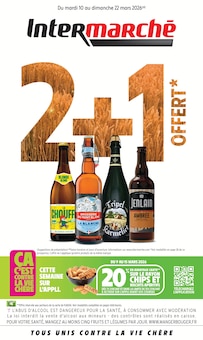 Catalogue Intermarché Contact de la semaine 12, "2+1 OFFERT", page 1, 10/03/2026 - 22/03/2026 Prospectus Intermarché Contact en cours, "2+1 OFFERT", page 1 sur 32