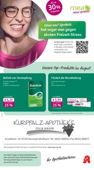 mea - meine apotheke Prospekt Unsere August-Angebote mit 4 Seiten