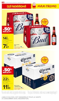 Promotion Corona dans le prospectus Carrefour Market, valable du 26/08/2025 au 07/09/2025 Promo Corona dans le catalogue Carrefour Market du moment à la page 20