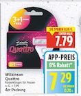 Quattro Rasierklingen für Frauen von Wilkinson für 7,29 € bei E center im Angebot Quattro Rasierklingen für Frauen von Wilkinson im aktuellen E center Prospekt