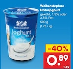 Naturjoghurt Angebote von Weihenstephan bei Netto Marken-Discount Plauen für 0,89 €