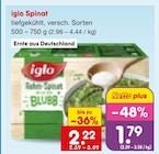Spinat von iglo im aktuellen Netto Marken-Discount Prospekt für 1,79 €