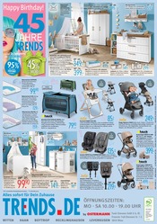 Aktueller Trends Prospekt mit Kinderwagen, "Happy Birthday! 45 Jahre Trends", Seite 8