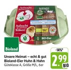 EDEKA Neuried - Unsere Heimat – echt & gut Bioland-Eier Huhn & Hahn Angebot im Prospekt Unsere Heimat – echt & gut Bioland-Eier Huhn & Hahn bei EDEKA im Neuried Prospekt für 2,99 €