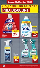 Prix et réduction Lessive Liquide dans le prospectus Aldi en cours Offre Lessive Liquide dans le catalogue Aldi du moment à la page 14