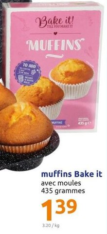 Action Vaujours - Muffins Bake It Promo Muffins Bake It dans le catalogue Action "Petits prix, grands sourires" à Vaujours