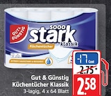 EDEKA - Küchentücher Klassik Angebot im Prospekt Küchentücher Klassik bei EDEKA im Prospekt "" für 2,58 €