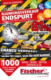 Polstermöbel Fischer Prospekt für Neunburg: "RÄUMUNGSVERKAUF ENDSPURT", 4 Seiten, 14.04.2024 - 21.04.2024