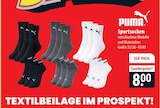 famila Nordost Itzehoe - PUMA Sportsocken Angebot im Prospekt PUMA Sportsocken bei famila Nordost im Itzehoe Prospekt für 8,00 €