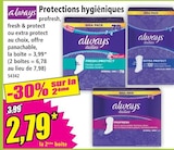 Norma Strasbourg - Promo Protections hygiéniques Fresh & Protect Promo Protections hygiéniques Fresh & Protect à 2,79 € dans le catalogue Norma à Strasbourg