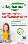 Fett-Reduktion Aktiv oder Kohlenhydrat-Stoffwechsel Aktiv von altapharma im aktuellen Rossmann Prospekt