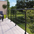Pack balustrade FORTIA horizontale à plat aluminium noir à Castorama dans La Maladrerie