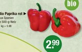 Bio Paprika rot von  im aktuellen V-Markt Prospekt für 2,99 €